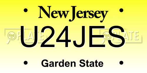 U24JES New Jersey License Plate