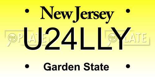 U24LLY New Jersey License Plate