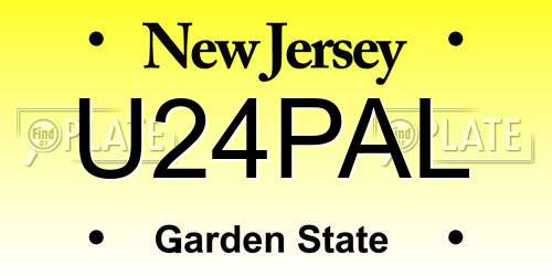 U24PAL New Jersey License Plate