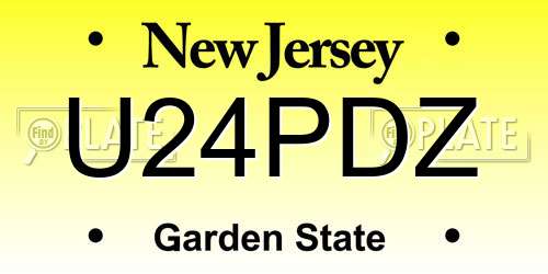 U24PDZ New Jersey License Plate