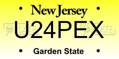 U24PEX New Jersey License Plate