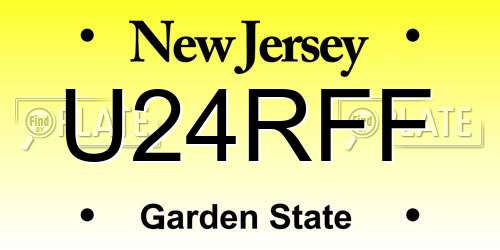 U24RFF New Jersey License Plate