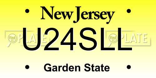 U24SLL New Jersey License Plate