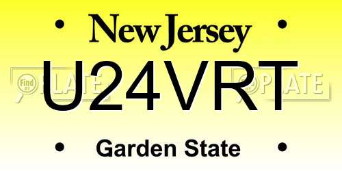 U24VRT New Jersey License Plate