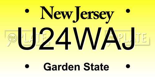 U24WAJ New Jersey License Plate