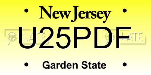 U25PDF New Jersey License Plate