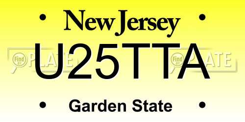 U25TTA New Jersey License Plate