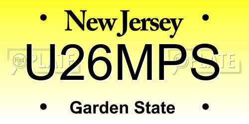U26MPS New Jersey License Plate