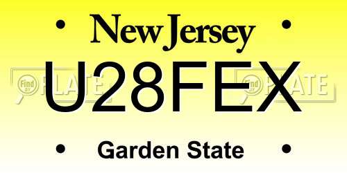 U28FEX New Jersey License Plate