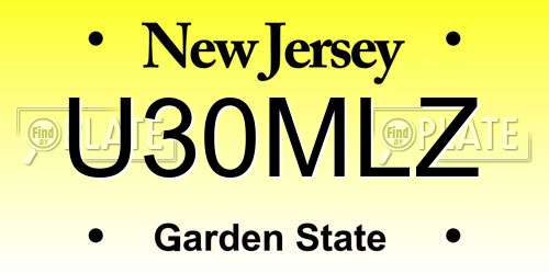 U30MLZ New Jersey License Plate