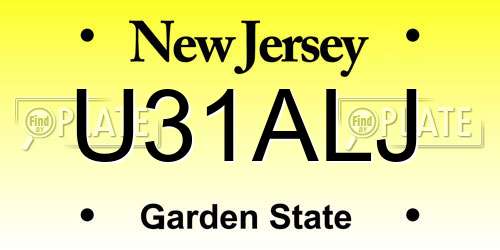U31ALJ New Jersey License Plate