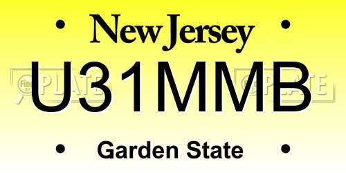 U31MMB New Jersey License Plate