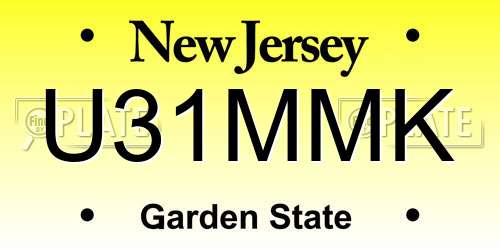 U31MMK New Jersey License Plate