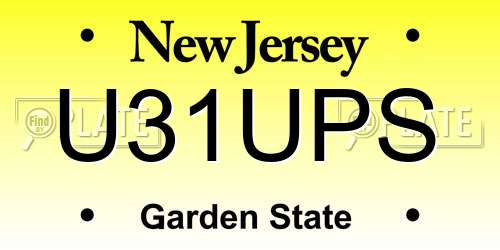 U31UPS New Jersey License Plate