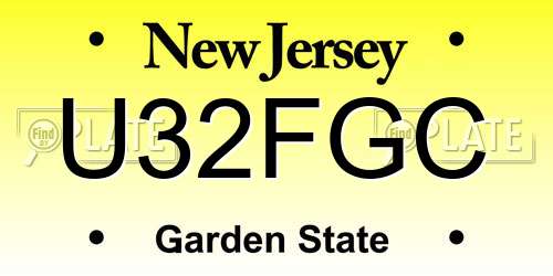 U32FGC New Jersey License Plate