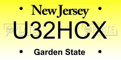 U32HCX New Jersey License Plate
