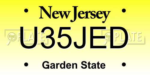 U35JED New Jersey License Plate