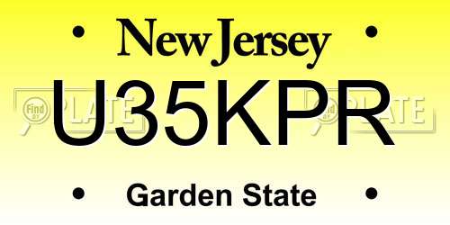 U35KPR New Jersey License Plate