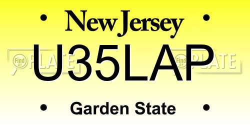 U35LAP New Jersey License Plate