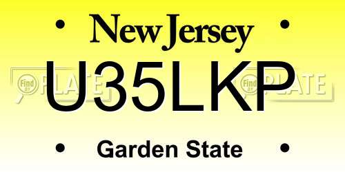 U35LKP New Jersey License Plate