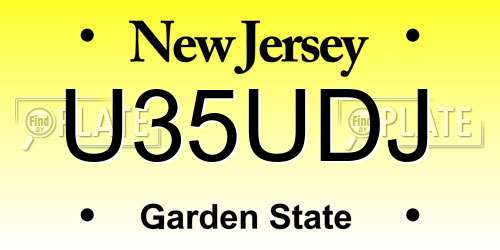 U35UDJ New Jersey License Plate