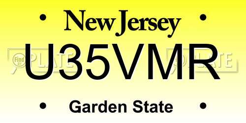 U35VMR New Jersey License Plate