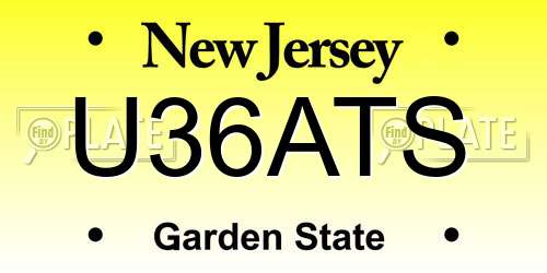 U36ATS New Jersey License Plate