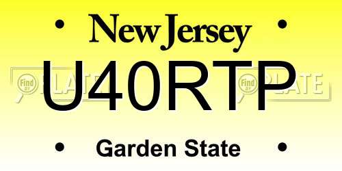 U40RTP New Jersey License Plate