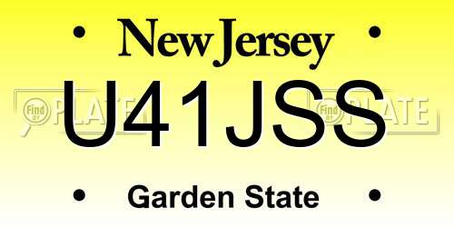 U41JSS New Jersey License Plate