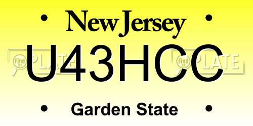 U43HCC New Jersey License Plate