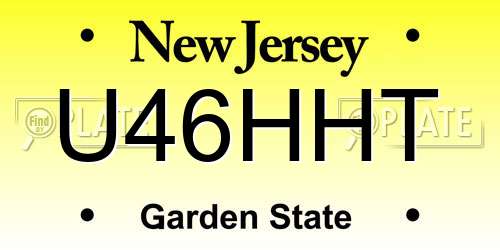 U46HHT New Jersey License Plate