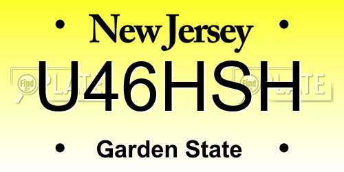 U46HSH New Jersey License Plate