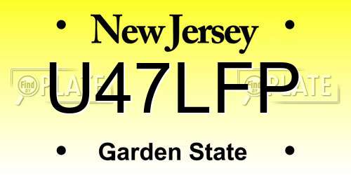 U47LFP New Jersey License Plate