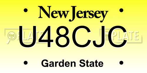 U48CJC New Jersey License Plate