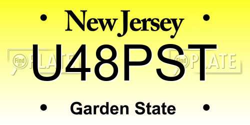 U48PST New Jersey License Plate