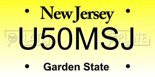U50MSJ New Jersey License Plate