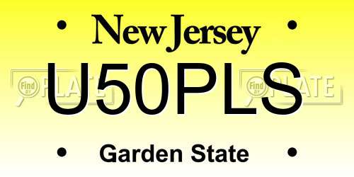 U50PLS New Jersey License Plate