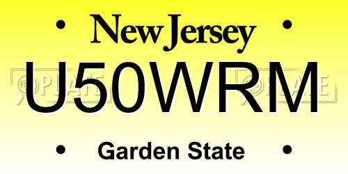 U50WRM New Jersey License Plate