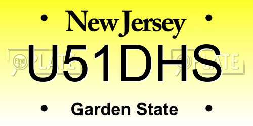 U51DHS New Jersey License Plate