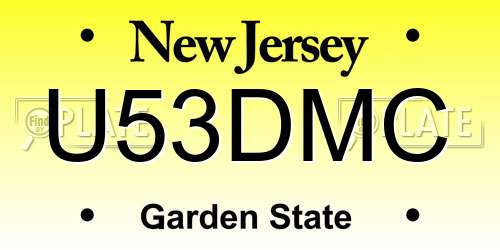 U53DMC New Jersey License Plate