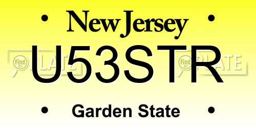U53STR New Jersey License Plate