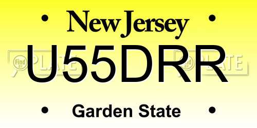 U55DRR New Jersey License Plate