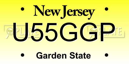 U55GGP New Jersey License Plate