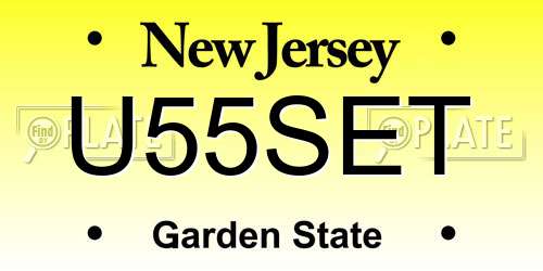 U55SET New Jersey License Plate