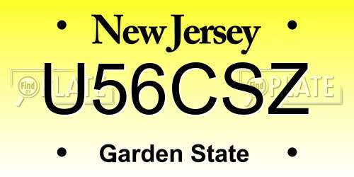 U56CSZ New Jersey License Plate