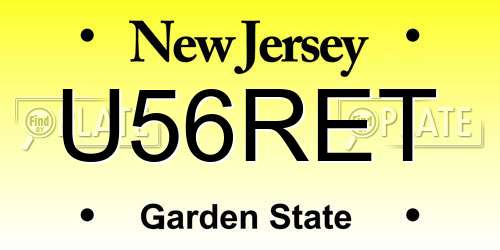 U56RET New Jersey License Plate