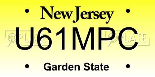 U61MPC New Jersey License Plate