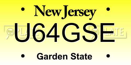 U64GSE New Jersey License Plate