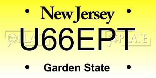 U66EPT New Jersey License Plate