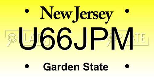 U66JPM New Jersey License Plate